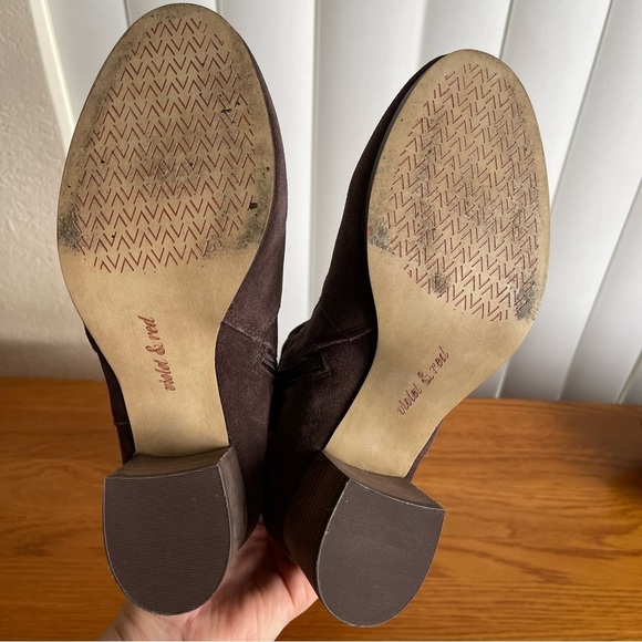 Violet & Red Janine Slouch Suede Boots Size 7.5 Brown - Picture 12 of 14